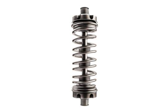 Shock Absorber Spring Isolated on Transparent Background PNG