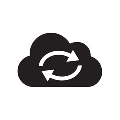 Cloud synchronization data transfer refresh update technology icon