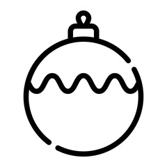 bauble line icon