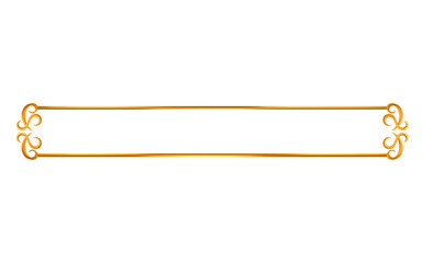 Luxury elongated gold ornamental text frame – Elongated gold frame with side ornamental accents, ideal for product branding, gourmet packaging, invitations, certificates, and elegant layouts.