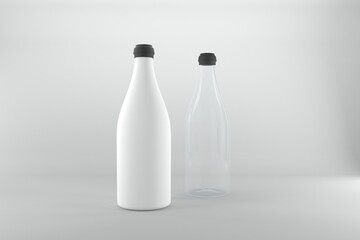 Minimalist bottle mockups showcase your beverage brand with a sleek modern design and professional presentation