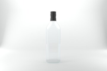 Elegant glass bottle with dark cap perfect for branding, cocktails, or high-end product design