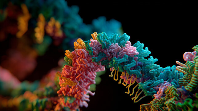 3D Visualization of Transcription, Translation, and Protein Synthesis Pathways