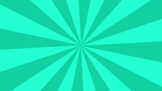 retro vintage comic book page blue teal turquoise color background with rays seamless loop animation, abstract line rays sunburst manga anime backdrop, colorful radial speed lines  cartoon popup art 