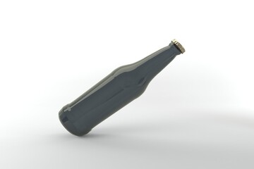 Modern beer bottle mockup with sleek design perfect for beverage branding and product promotions