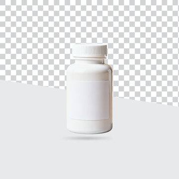 circular plastic label bottle empty mockup image vector png