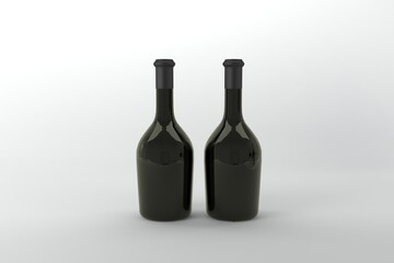 Elegant dark wine bottles perfect for branding showcases in restaurants and wine shops on a clean backdrop