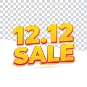 sale 12.12 business new 3d symbol text design 