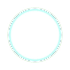 Glowing Neon Circle with Transparent Background - Geometric Design Element