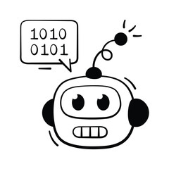 Fototapeta premium AI robot assistant used for automation and smart tasks, modern vector