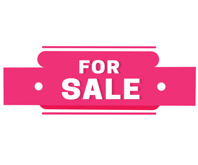 For rent label red colorful graphic banner isolated template. Vector message for social banner or web.