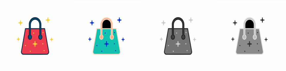 collection 4 vector red handbag festive fashion