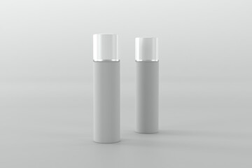 Professional gray spray bottle mockup for cosmetics, personal care, or household products showcasing sleek modern design