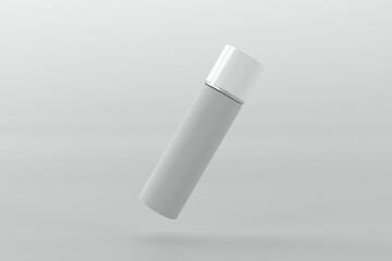 Sleek gray cosmetic bottle mockup for your brand's next campaign in a professional studio setting