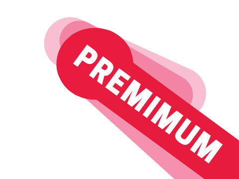 Premium red seal ribbon for banner illustration colourful. Eps vector design colorful.