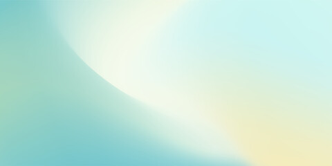 Light blue art, yellow and white gradient background. Abstract beautiful blue clear sky with white clouds and blurry sun texture. Pastel minimal sky. Soft horizontal vector illustration for banner