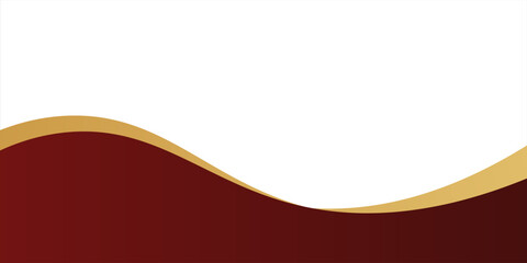 Aesthetic Gold Banner Header Wave Red and Gold