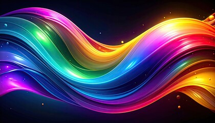 Colorful Fluid Motion with Smooth Rainbow Gradient