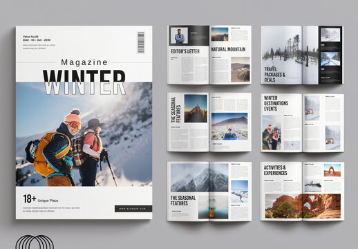 Winter Magazine Template
