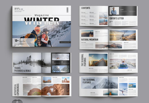 Winter Magazine Template Landscape