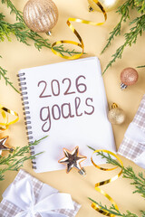 New Year goals List 2026, plan listing of new year beginnings goals and resolutions setting