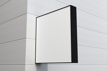 Wall Mount Sign facade Board Mockup