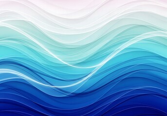 Abstract flowing waves of blue and teal create a serene and dynamic aquatic background
