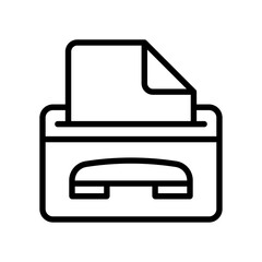 Fax linear symbol icon
