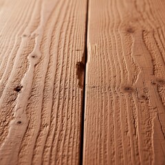 Detailed macro shot of natural wood grain texture on two adjoining rustic timber planks showing a prominent seam