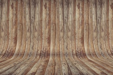Fototapeta premium Curved Wood Parquet Hardwood background