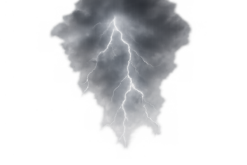 Storm cloud accumulating electric charge before a lightning strike, generating powerful weather phenomenon with thunder