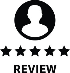 Customer review five star rating feedback testimonial experience vector eps silhouette