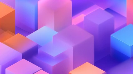 Vibrant abstract 3D cubes in soft pastel and neon colors arranged in a geometric composition, showcasing modern design, digital art, and creative cube arrays for modern visuals - Powered by Adobe