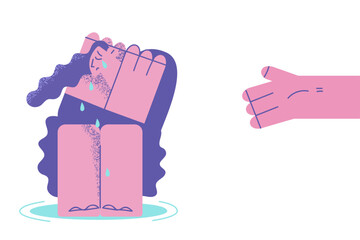 Psychological problems, anxiety disorder concept