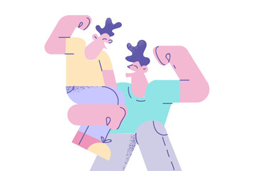 Happy childhood and parenthood concept