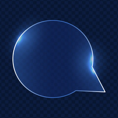 Blue dialog box with transparent effect for your design, put your text.