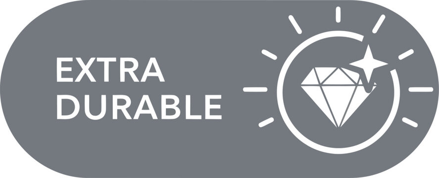 Extra durable quality seal diamond sparkle icon badge label vector graphic design vector