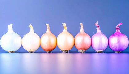 Minimalist still life featuring onions arranged side by side, highlighting texture, color, and simplicity. Perfect for culinary, food design, and modern editorial projects.
