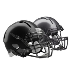 Naklejka premium Two football helmets for sport protection on transparent background