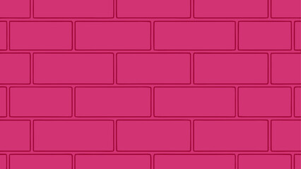 Illustration of a pink brick wall background art on transparent background