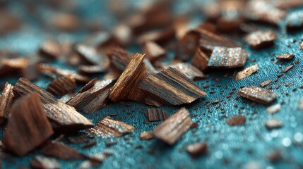 Wood chips closeup