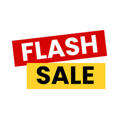 Flash Sale Red and Yellow Geometric Banner for Urgency and Limited-Time Discount Promotion