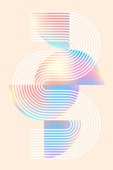 Geometric shapes with a smooth color gradient for your design and interior