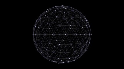 Abstract sphere wireframe plexus futuristic connection geometric structure - Powered by Adobe