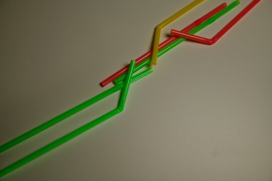 abstract background with colorful straws