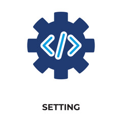 setting vector, icon or logo sign isolated symbol illustration