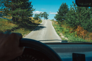 Roads on Zlatibor mountain in Serbia