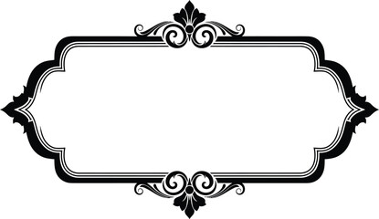 Vector ornate frame design element for graphic design and decoration art eps silhouette