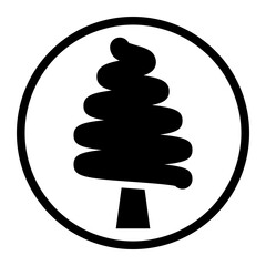 christmas tree glyph icon