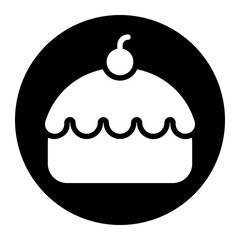 cake glyph icon